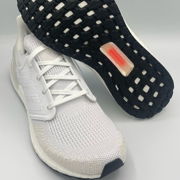 Adidas Ultraboost 20 Men’s Running Shoes Athletic Sneaker White Trainers defects - Picture 9 of 10